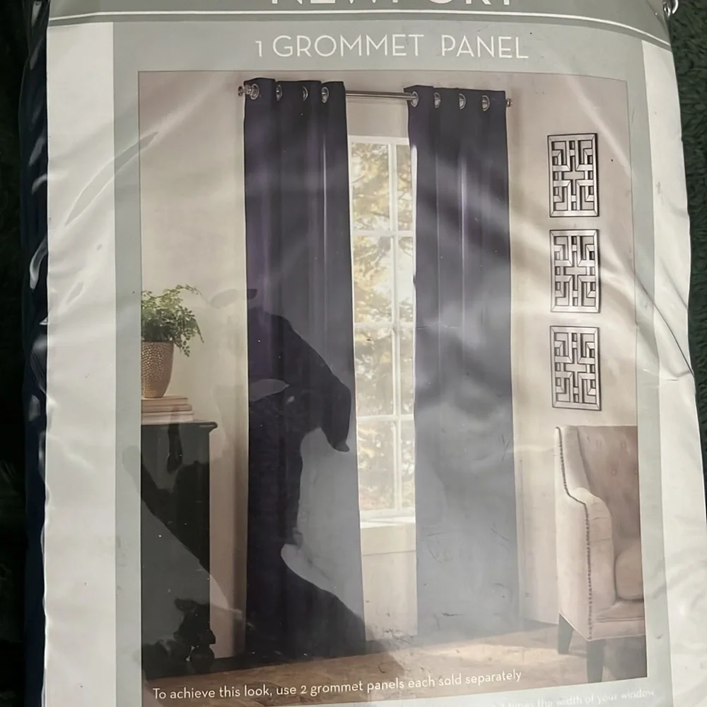 Newport Grommet Window 100 Cotton Solid Curtain Panel 50 X 63
